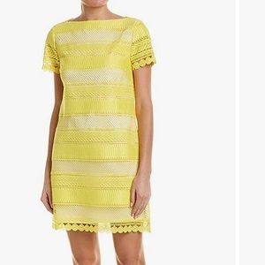 NWT Tahari Yellow lace dress